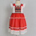 baby girl christmas dress yarn dyed fabric dress